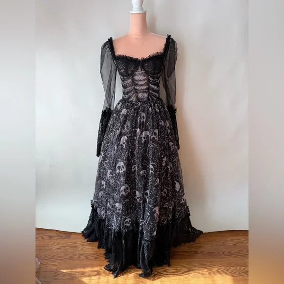 Dolls Kill | Dresses | Dolls Kill Dance With Death Maxi Dress | Poshmark